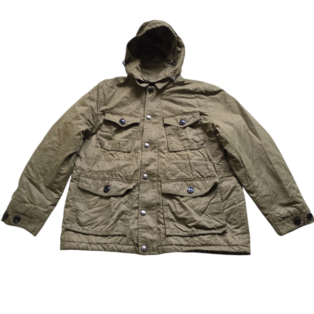 Banana Republic Water-Resistant Field Jacket With Hoodie Size Large Army Green